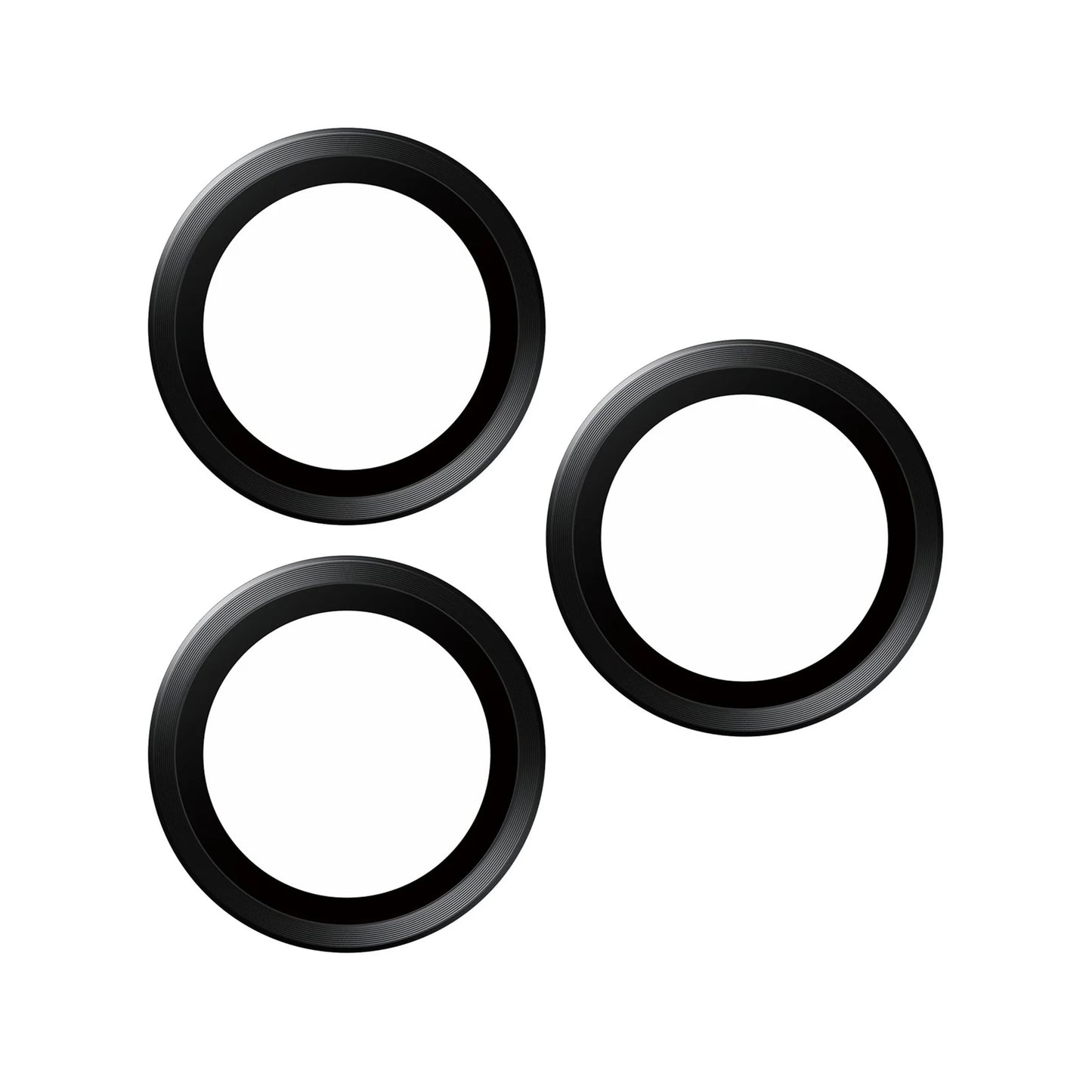 PanzerGlass Camera Lens Protector Hoop Optic Rings for iPhone 15 Pro / iPhone 15 Pro Max (Black)