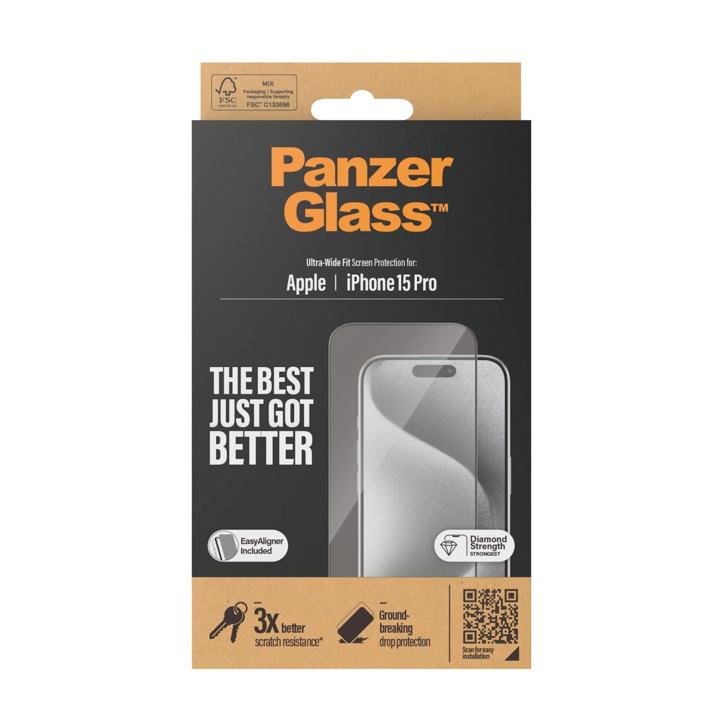 PanzerGlass UWF Glass for iPhone 15 (Clear)